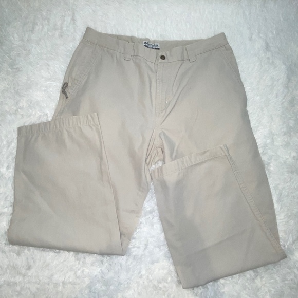 Columbia Khaki Stonewashed Pants - Picture 1 of 5